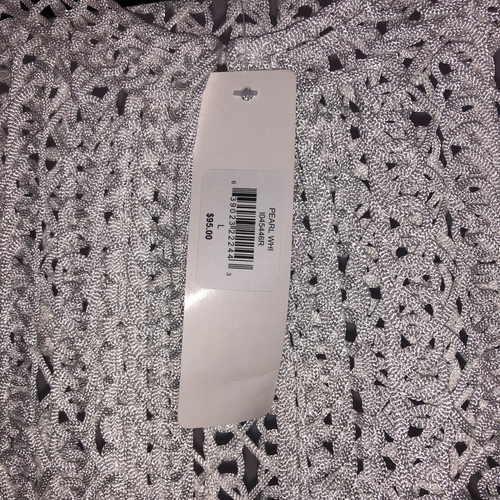 COPY - Berek Crochet Boho Topper Jacket Blazer Cardigan Peral White Size L - Picture 3 of 7